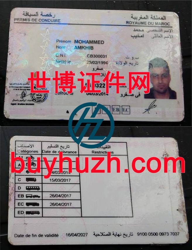 购买摩洛哥驾驶证