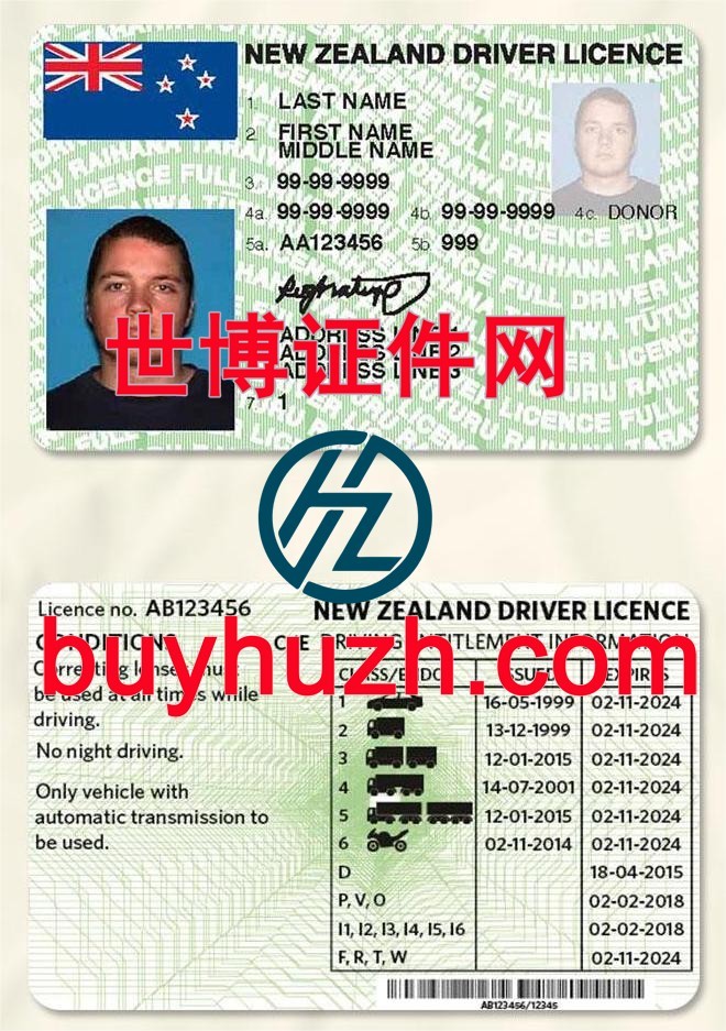 购买新西兰驾驶证